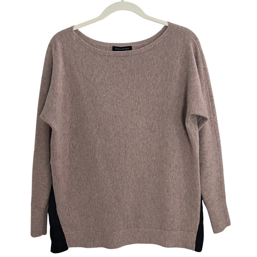 Banana Republic Wool Sweater Soft Alpaca Blush Pink Boat Neck Size Small
